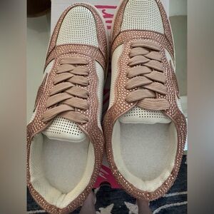 Women's Sparkling Sneakers Pink Blush Corkys New